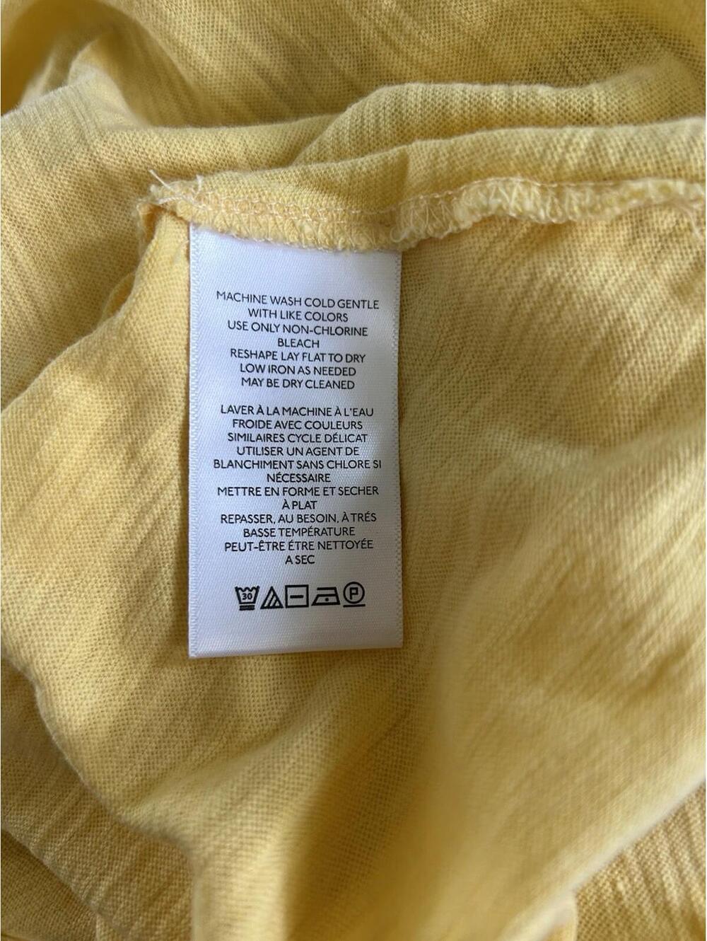 Free People We The Free Be My Baby Tee in Yellow Butter Size XLarge NWOT - Picture 5 of 6